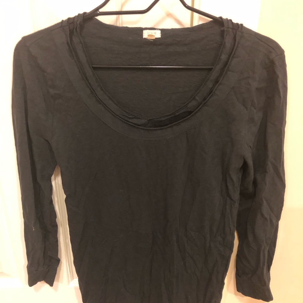 Jcrew three quarter sleeve grey shirt size M